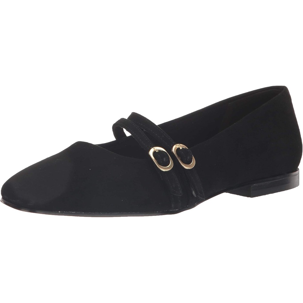 Bella Vita Davenport Black Suede Mary Jane Flats 8.5W